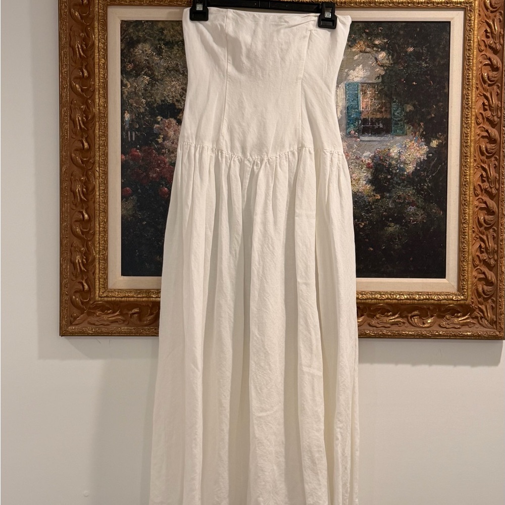Meshki Midi Strapless Dress